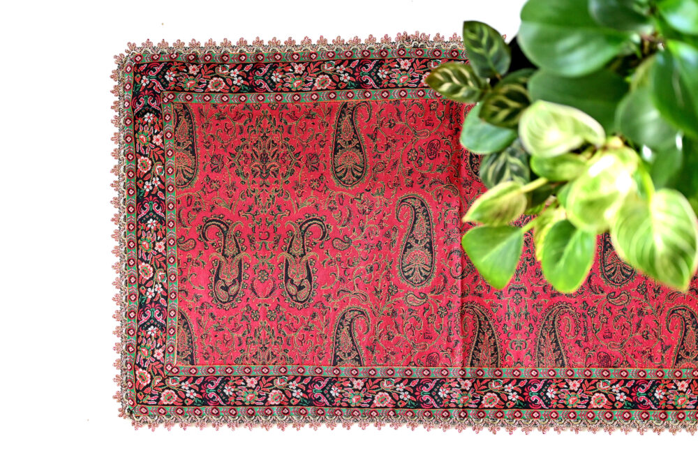 Persian Termeh Table Runner with Satin Lining – 35×65 cm