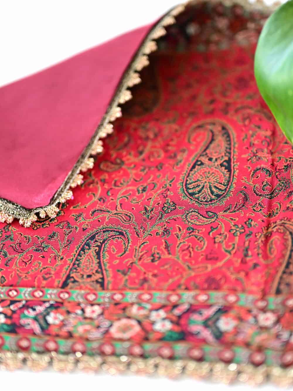 Persian Termeh Table Runner with Satin Lining – 35×65 cm