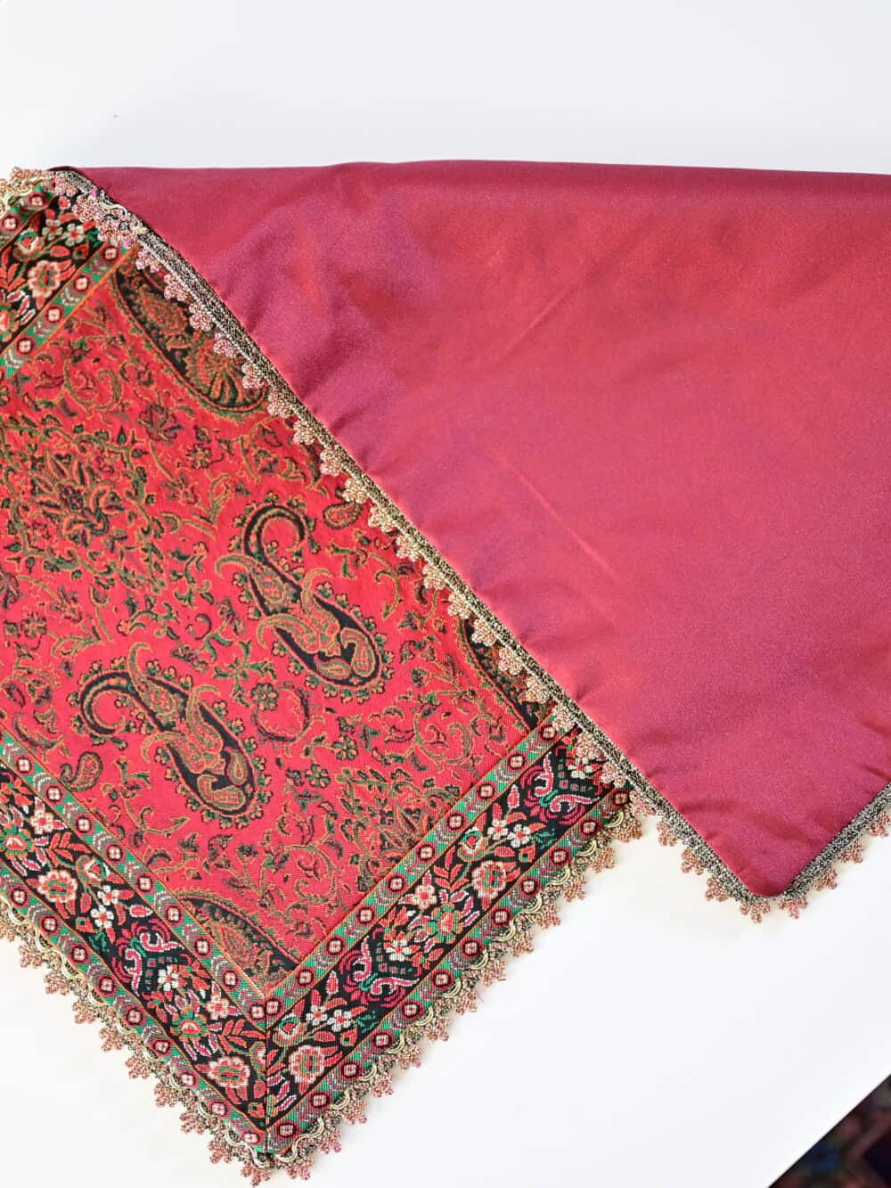 Persian Termeh Table Runner with Satin Lining – 35×65 cm