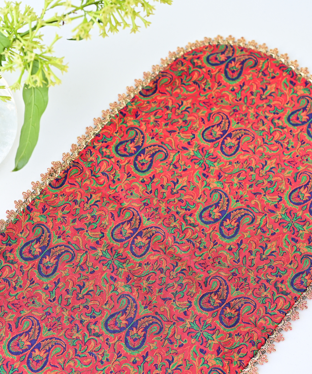 Oval Persian Termeh Table Runner | 56x30 cm